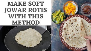 Jowar Roti Recipe  how to make soft jowar roti [upl. by Chernow]