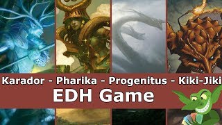 Karador vs Pharika vs Progenitus vs KikiJiki EDH  CMDR game play for Magic The Gathering [upl. by Hau]