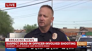 Phoenix Police briefs media on fatal officerinvolved shooting [upl. by Siraval958]