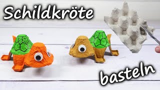 Schildkröte basteln  aus Eierkarton 🤩 [upl. by Reitman]