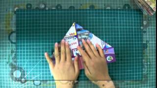 How to fold a disposable paper trash box [upl. by Neville]