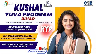 Csc Launches Exciting Kyp Student Registration Opportunitycscvle technology help  Indal Kumar [upl. by Kielty]