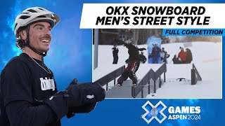 OKX Men’s Snowboard Street Style FULL COMPETITION  X Games Aspen 2024 [upl. by Edrahc153]