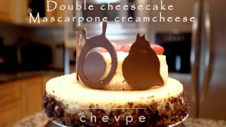 Double Cheesecake with Mascarpone  c h e v p e [upl. by Elacim]