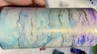 84 Alcohol Inks on Glass Vase [upl. by Myriam]