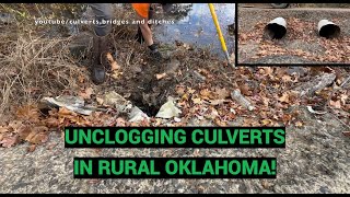 CLEANING CULVERTS OF DEBRIS AND ROCKS 102024 NT55 [upl. by Atinehs377]