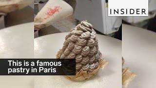 The Mont Blanc cake is of the most famous pastries in Paris [upl. by Brose]