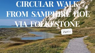 Circular walk from Samphire Hoe Dover via Folkestone Part 1 to Folkestone via the beach [upl. by Yeznil]