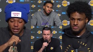 Lakers vs Warriors  Lakeshow Postgame Interviews x Highlights Armel Bronny Olivari JJ Redick [upl. by Tertia187]