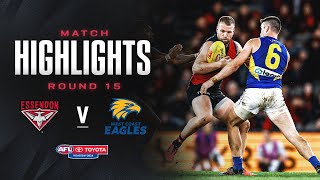 Essendon v West Coast Highlights  Round 15 2024  AFL [upl. by Metcalf]