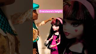 Drac’s height be like monsterhigh draculaura funny stopmotion dolls barbie [upl. by Syla]