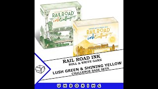 Railroad Ink Challenge Lush Green amp Shining Yellow base game [upl. by Katzman]