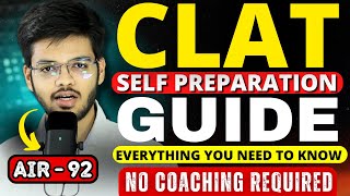 CLAT Self Study Guide  Crack CLAT Without Coaching  CLAT 2025 Exam Preparation  Abhyuday Pandey [upl. by Rita]