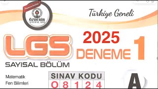 ÖZDEBİR TÜRKİYE GENELİ 2025 LGS DENEME ÇÖZÜMLERİ [upl. by Nosna]