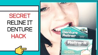 HOW TO DENTURE RELINE IT denture liner HACK video [upl. by Cantone]