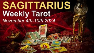 SAGITTARIUS WEEKLY TAROT READING quotA STROKE OF LUCKquot November 4th to 10th 2024 weeklytarotreading [upl. by Kiley]