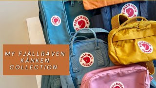 My Fjällräven Kånken Bag Collection amp Review  Styles  Colors  Accessories  Tips [upl. by Ajnin]