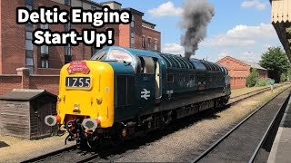 DELTIC ENGINE START  Hear that famous NAPIER Engine kick into life 55009 Alycidon at GCR [upl. by Atinob]