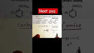 neet pyq neet carbylamine test organic chemistry carbylaminetest organicchemistry neet2024 [upl. by Gnohp]