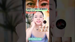 Improve Eye Bags Tear Grooves amp Nasal Folds facialyoga yoga antiaging facelift eyes shorts [upl. by Emlyn]