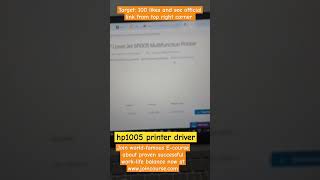 HP1005 Printer Driver Official Link [upl. by Ahsienor]