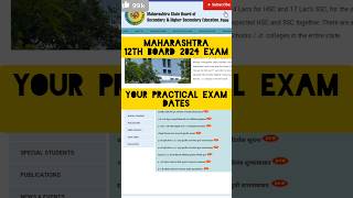 quot📅 Maharashtra 12th Board 2024 Practical Exam Dates Revealed MaharashtraBoard PracticalExams2024quot [upl. by Kurtz]