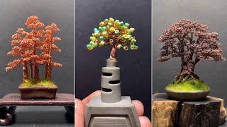 Create Beautiful Copper Wire Bonsai Trees  Step by Step Guide [upl. by Llehcim]