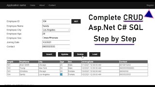 Complete CRUD Operations in AspNet C with SQL  CRUD in AspNet C [upl. by Gladdy399]