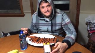 Food Challenge Swallowing 16 Hot Dogs Whole in Less Than 1 Minute [upl. by Aissac]