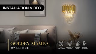 How to Install the Golden Mamba Wall Light  StepbyStep Guide by Harold Electricals [upl. by Spring]