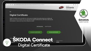 ŠKODA Connect  Digital Certificate [upl. by Hayyikaz]