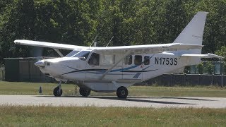 4K GippsAero GA8 Airvan  Cessna T210M Turbo Centurion Takeoff EHSE [upl. by Nerty]