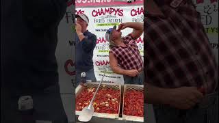 Crawfish boil at Champys Famous Fried Chicken [upl. by Shannon]