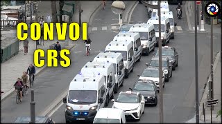 Les CRS en Force  Gros Convoi dans les rues de Paris [upl. by Sheeran]