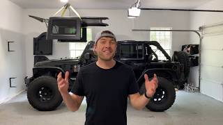 BEST HARDTOP HOIST FOR YOUR JEEP  SIMPLE DIY ELECTRIC HOIST SYSTEM [upl. by Allie]