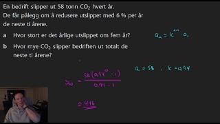 Oppgaver med rekker Følger og rekker [upl. by Georgie]