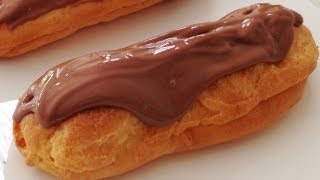 chocolate eclair recipe cream puff recipe  profiterole HOW TO COOK THAT Ann Reardon [upl. by Haiasi]