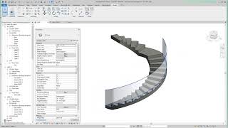 Revit circular glass balustrade using in place massing [upl. by Ayama]