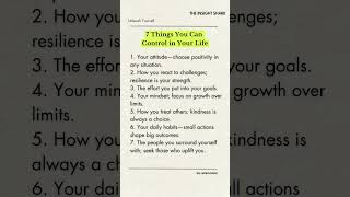 Focus on What You Can Control in Your Life lifelessons mindset selfimprovement success focus [upl. by Hose]