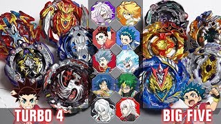 TURBO 4 VS NEW BIG 5  Team Battle  Beyblade Burst ChoZTurbo Marathon Battle [upl. by Namlak]