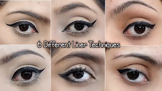 6 Different Eyeliner Looks  EASY Eyeliner Tutorial for Beginners  How to do eyeliner [upl. by Ettedo]