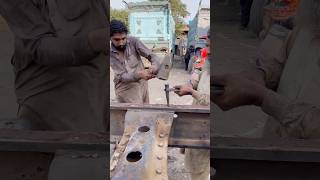 Watch How Rivet Are Removed From Truck Frame rivet riveting restoration viralvideo [upl. by Arted569]