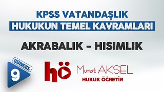 9  AKRABALIK  HISIMLIK  Hukukun Temel Kavramları [upl. by Llerud]