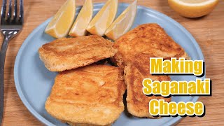 Making Saganaki Cheese [upl. by Daub]