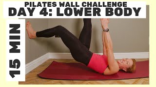 Pilates Wall Workout Challenge Day 4 Lower Body [upl. by Cacia311]