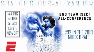 Shai GilgeousAlexanders 2018 NBA Draft Scouting Video  DraftExpress  ESPN [upl. by Olenta]