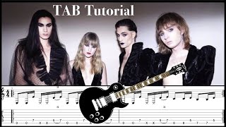 Maneskin  Zitti e Buoni ⇒ Tutorial con Tab chitarra  Sanremo 2021 [upl. by Cleaves945]