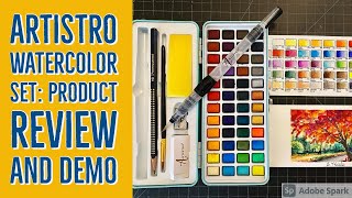 Artistro 48 Color Watercolor Paint Set Review and Demo [upl. by Adnara]