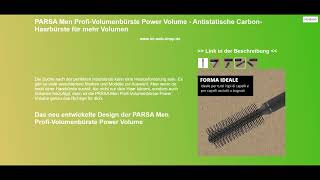 PARSA Men ProfiVolumenbürste Power Volume  Antistatische CarbonHaarbürste für mehr Volumen [upl. by Ahtaela]