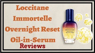 Loccitane Immortelle overnight reset oi in Serum for antiagingpimplesclear skin benefits [upl. by Aratehs]